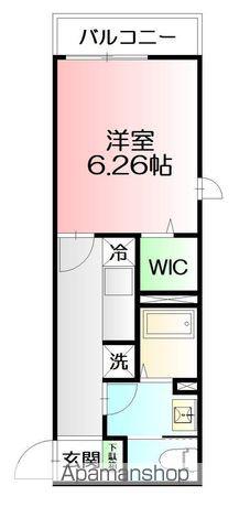ドエル湘南(1K/1階)の間取り写真
