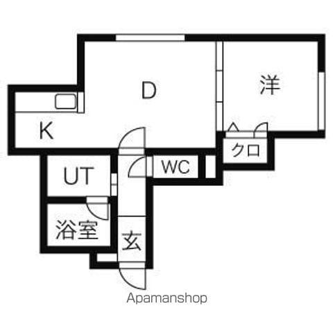 インペリアルシティ(1LDK/1階)の間取り写真