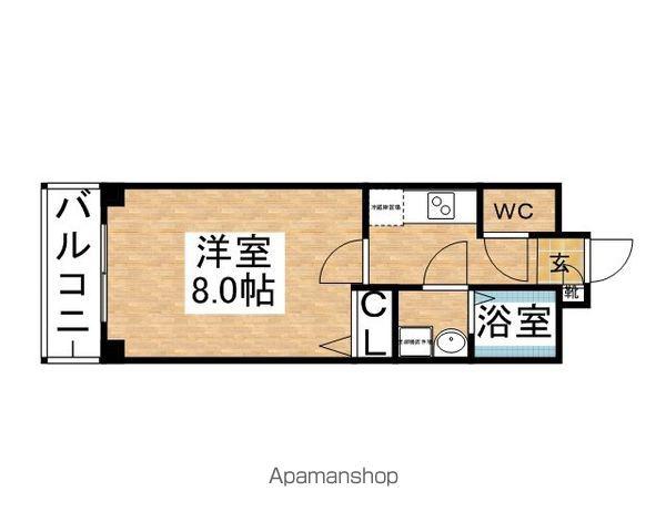 グランドール千早(1K/3階)の間取り写真