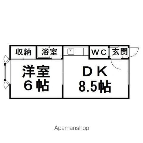 ハイツサニーヒルⅡ(1DK/2階)の間取り写真