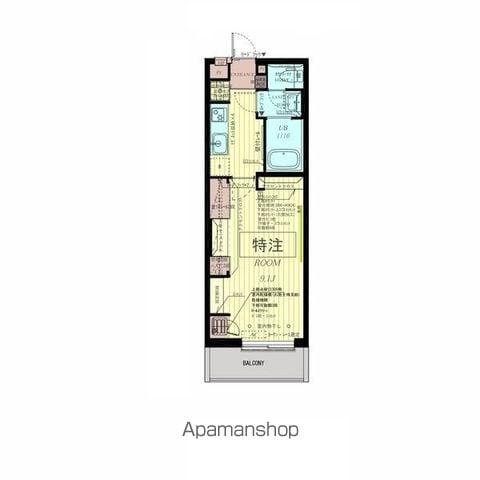 SAYA銀杏町(1K/2階)の間取り写真