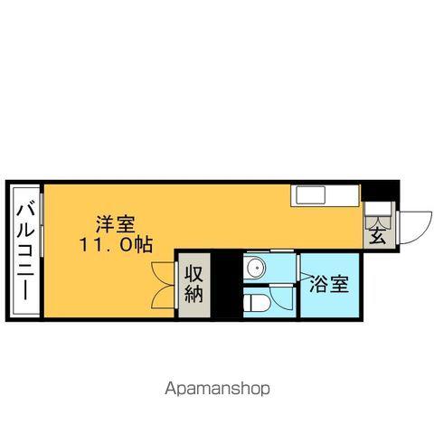 北原ビル(ワンルーム/3階)の間取り写真