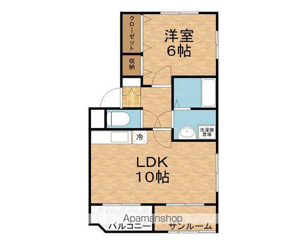クレネーキコク(1LDK/2階)の間取り写真