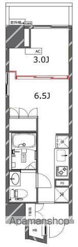 ジェノヴィア四谷三丁目グリーンヴェール(1DK/3階)の間取り写真