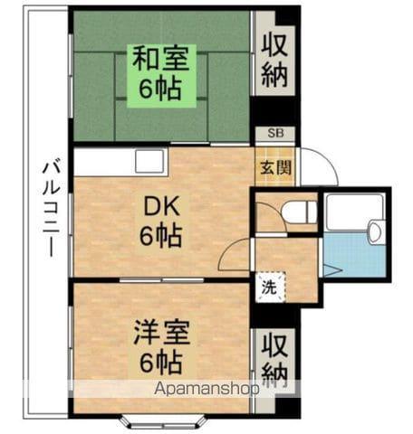 メゾン小田(2DK/3階)の間取り写真