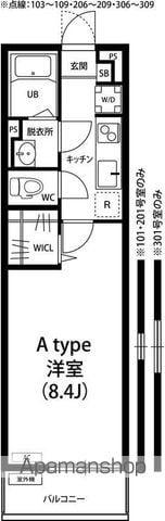 リブリ・SKY CHARM(1K/1階)の間取り写真