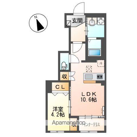 グランプラム本町(1LDK/1階)の間取り写真