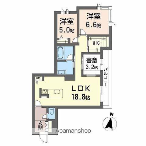 シャーメゾン アンビエラ トウジン(2SLDK/2階)の間取り写真