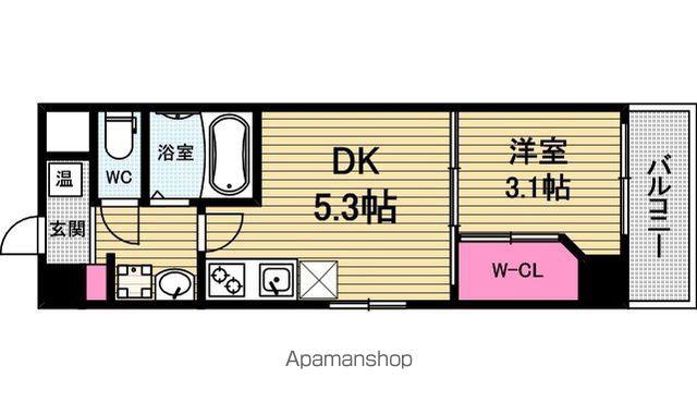 SERENITE-04(1DK/10階)の間取り写真