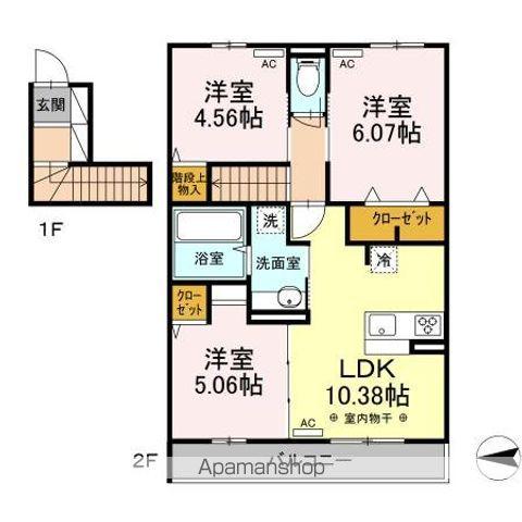 NKガーデン(3LDK/2階)の間取り写真