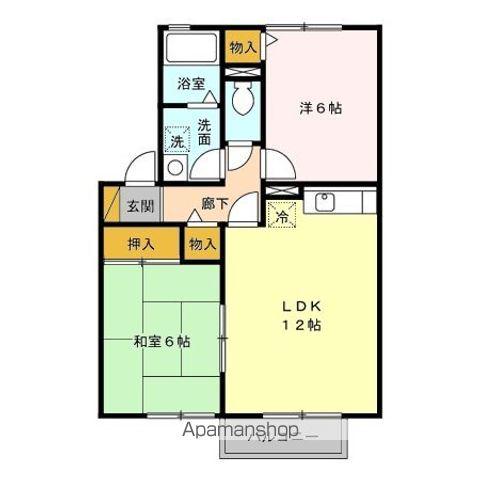 サンモール雄美(2LDK/2階)の間取り写真