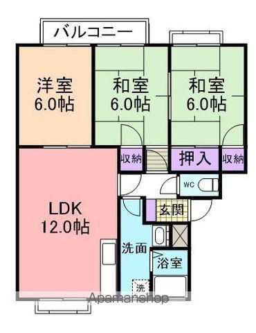 セラヒム25(3LDK/2階)の間取り写真