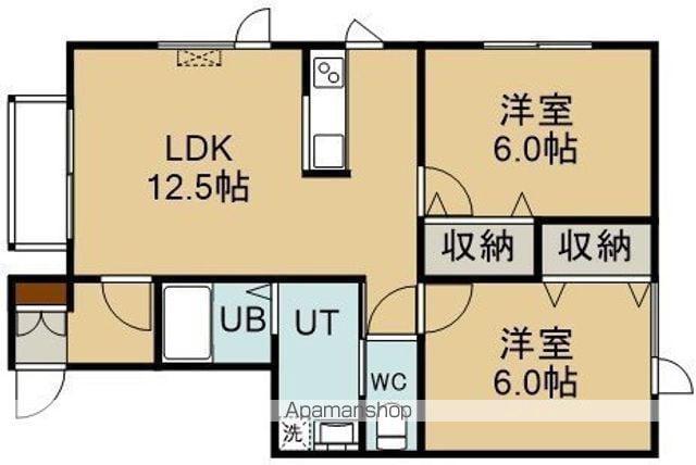 ビューアネックスⅡ(2LDK/2階)の間取り写真