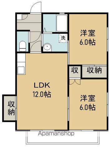 コーポ和(2LDK/1階)の間取り写真