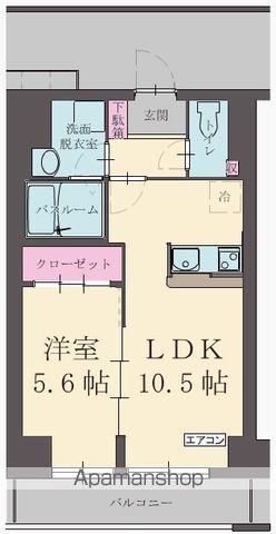エイトバード東静岡(1LDK/1階)の間取り写真