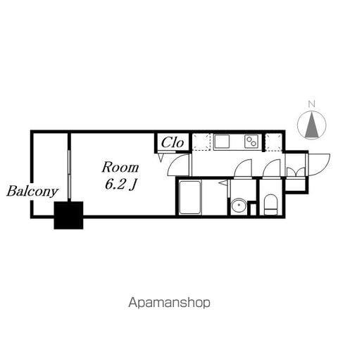 プレサンス太閤通ファシール(1K/2階)の間取り写真