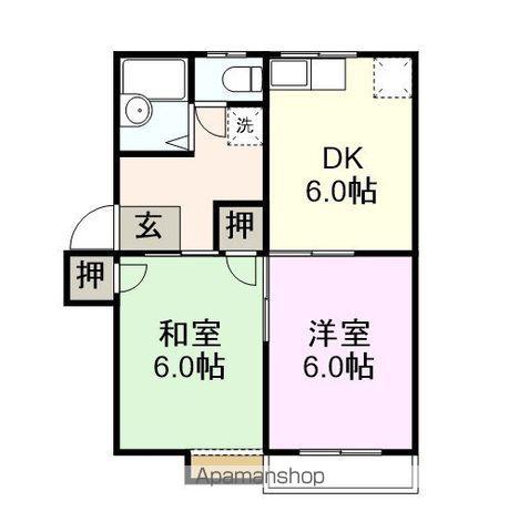 アコード深川(2DK/1階)の間取り写真