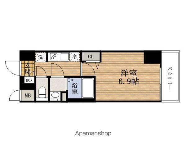 PRESSANCE阿波座駅前(1K/6階)の間取り写真
