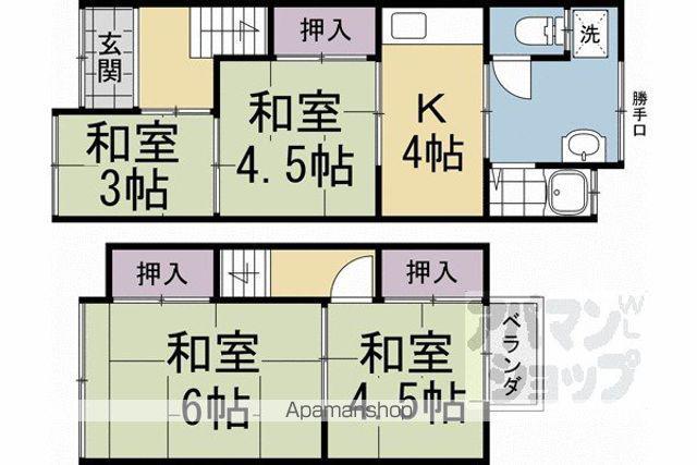 鷹峯木ノ畑町43ー5(4DK)の間取り写真