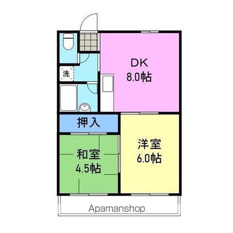 新町ビル(2DK/3階)の間取り写真