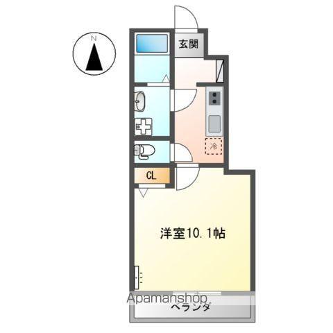 ステラM(1K/1階)の間取り写真