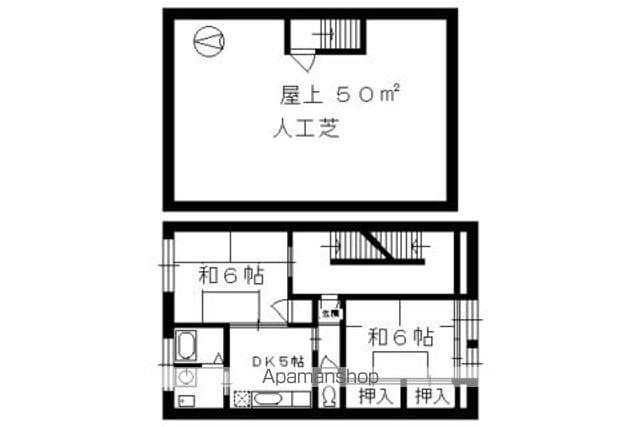 北山ビル(2DK/3階)の間取り写真