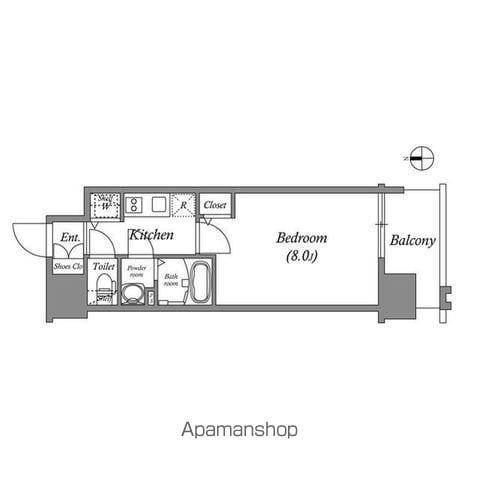 エスリード栄イーストスクエア(1K/14階)の間取り写真