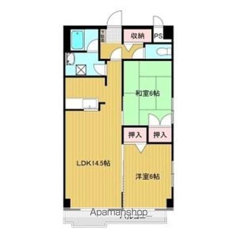 土屋ビル北見(2LDK/3階)の間取り写真