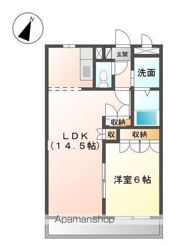 ルーエンハイム(1LDK/2階)の間取り写真