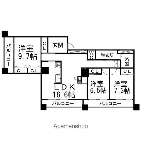 MOTTOたくま宿(3LDK/2階)の間取り写真