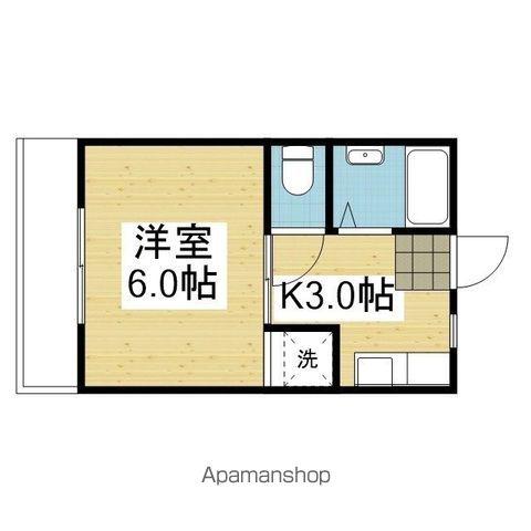 小坂東ハイツ(1K/1階)の間取り写真