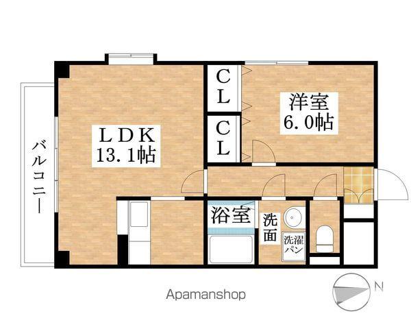 ピュアナイン(1LDK/3階)の間取り写真