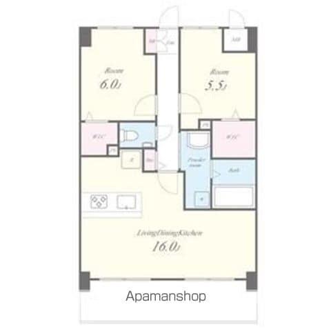 リアレクト白壁(2LDK/4階)の間取り写真