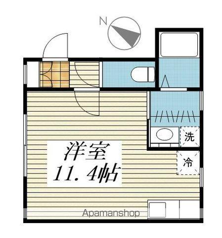マリオット鳥取Ⅰ(1K/2階)の間取り写真
