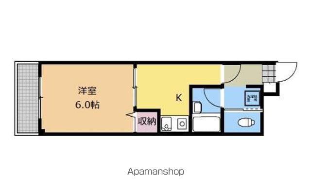 パステルコート古淵(1K/5階)の間取り写真