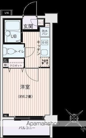 エコロジー都立大学レジデンス(1K/7階)の間取り写真