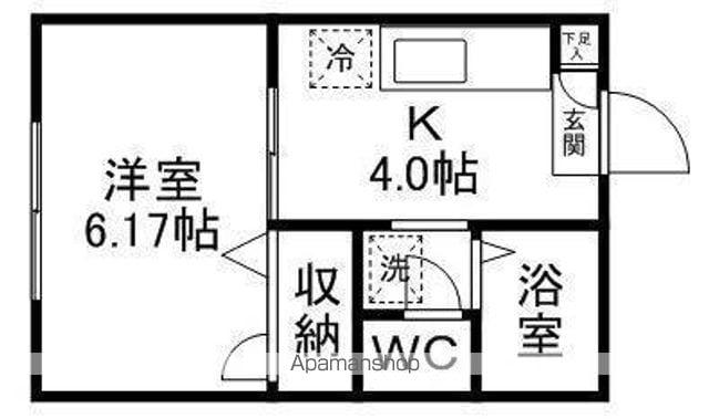 STグリーンヒルズA棟(1K/1階)の間取り写真