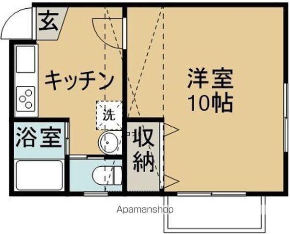 アザレア(1K/1階)の間取り写真