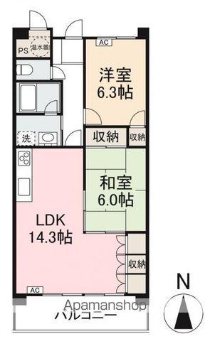 TADコンフォート大内(2LDK/5階)の間取り写真