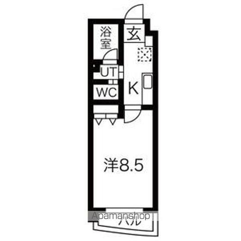 アールズコート本郷(1K/2階)の間取り写真