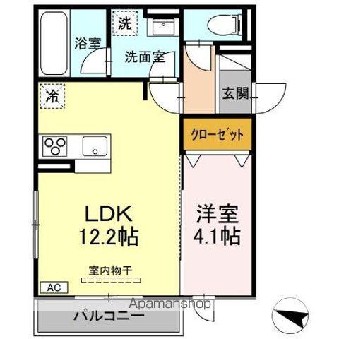 西町SUZUKAZE(1LDK/3階)の間取り写真