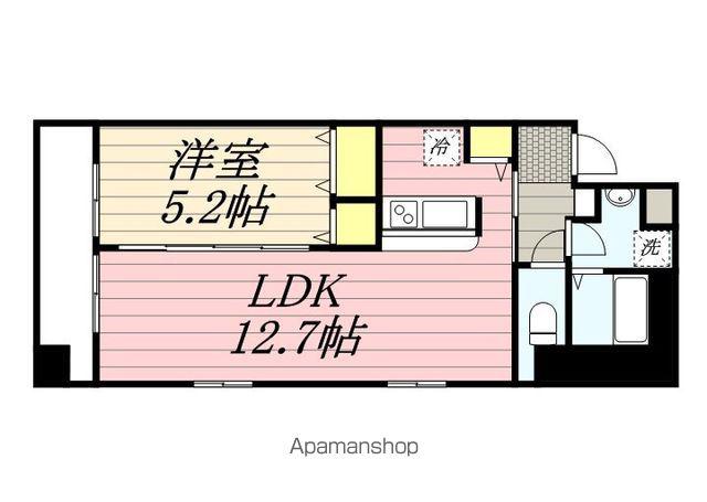 富士見NAMEKI MANSHION(1LDK/5階)の間取り写真