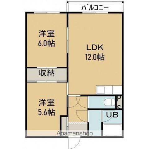 吉川マンション(2LDK/3階)の間取り写真