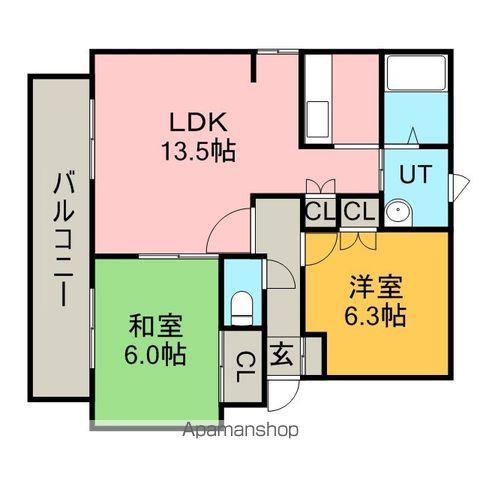 パークハイツC(2LDK/3階)の間取り写真