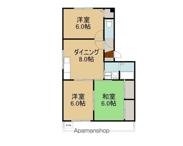 高島マンション(3DK/2階)の間取り写真