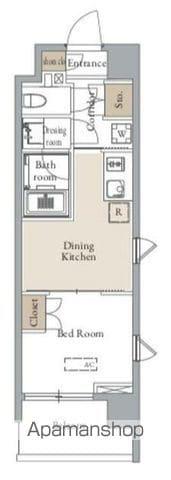 グランカーサ四谷(1DK/2階)の間取り写真