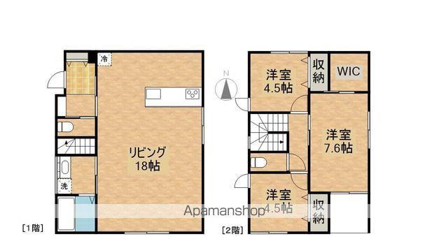 山陽本線 岡山駅 徒歩27分 2階建 築1年(3LDK)の間取り写真