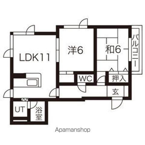 GOTOマンション(2LDK/2階)の間取り写真