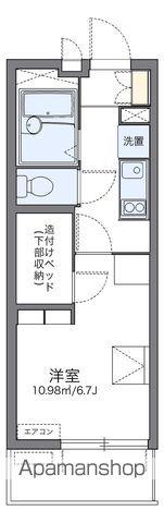 レオパレスハーバーサイドE棟(1K/3階)の間取り写真