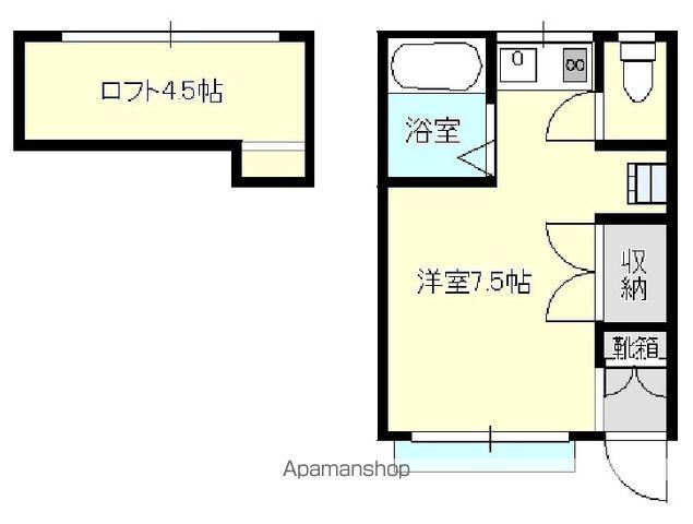 シャンロッジ(1K/1階)の間取り写真